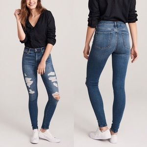 A&F Simone high rise super skinny jeans
